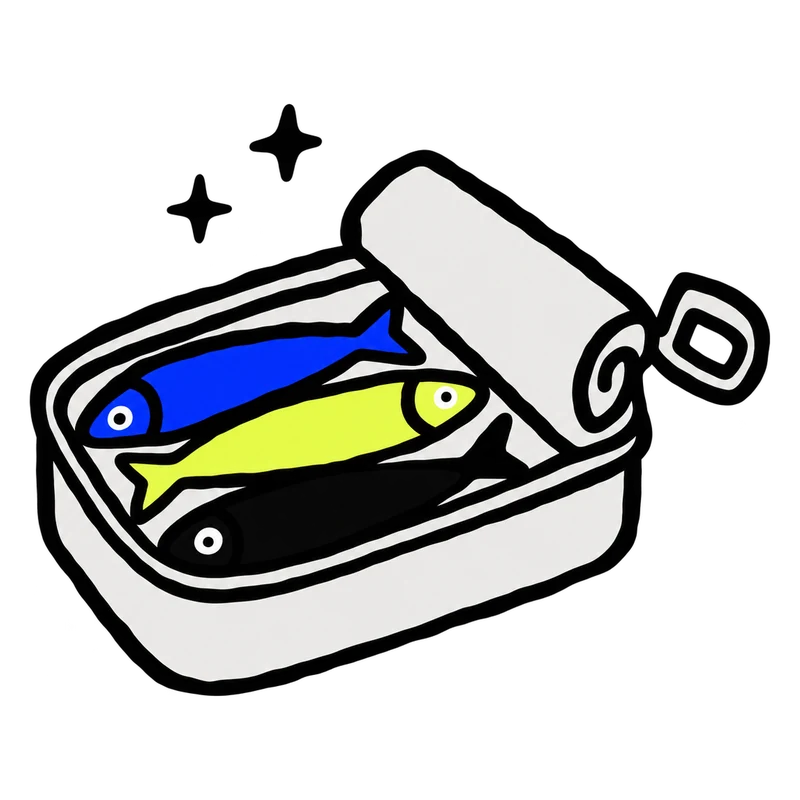 Illustration d'une boîte de sardines